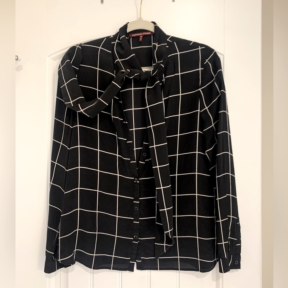 Women’s Scarf Neck Blouse FRENCH BRAND Comptoir des Cotonniers Size 40/Small